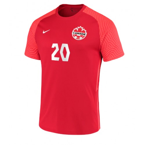 Canada Jonathan David #20 Hjemmebanetrøje VM 2022 Kort ærmer